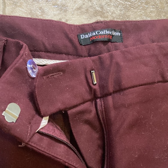 Dalia Collection Modern Fit Burgundy Women’s Dress Pants Size 10 - Picture 3 of 7